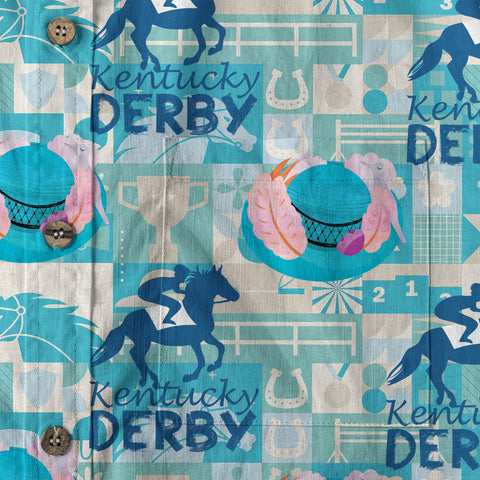 Derby Day Jockey Riding Jumping Horse Hawaiian Shirt Derby Hat Shirt - The Palmix