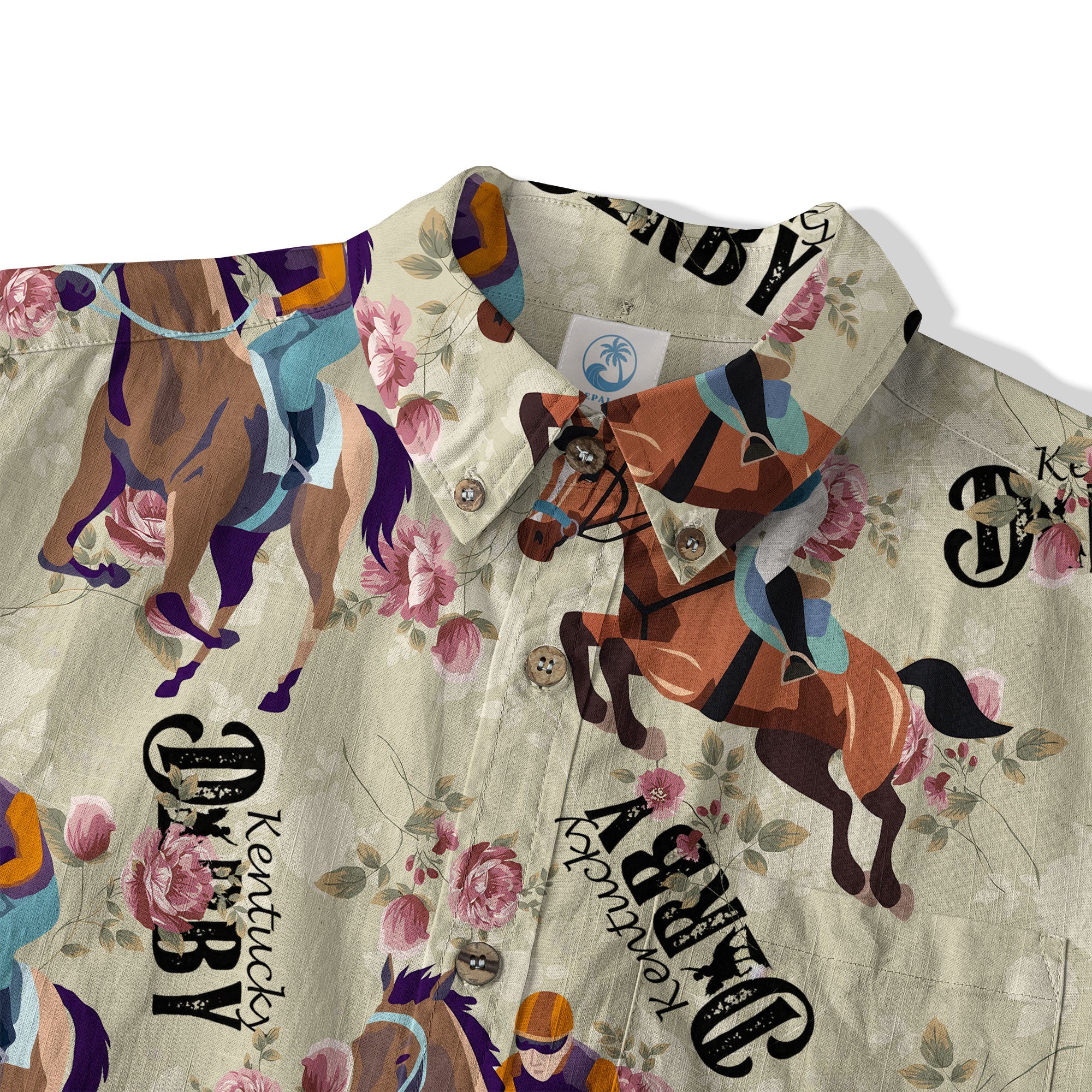 Derby Day Jockey Riding Jumping Horse Hawaiian Shirt Derby Hat Shirt - The Palmix