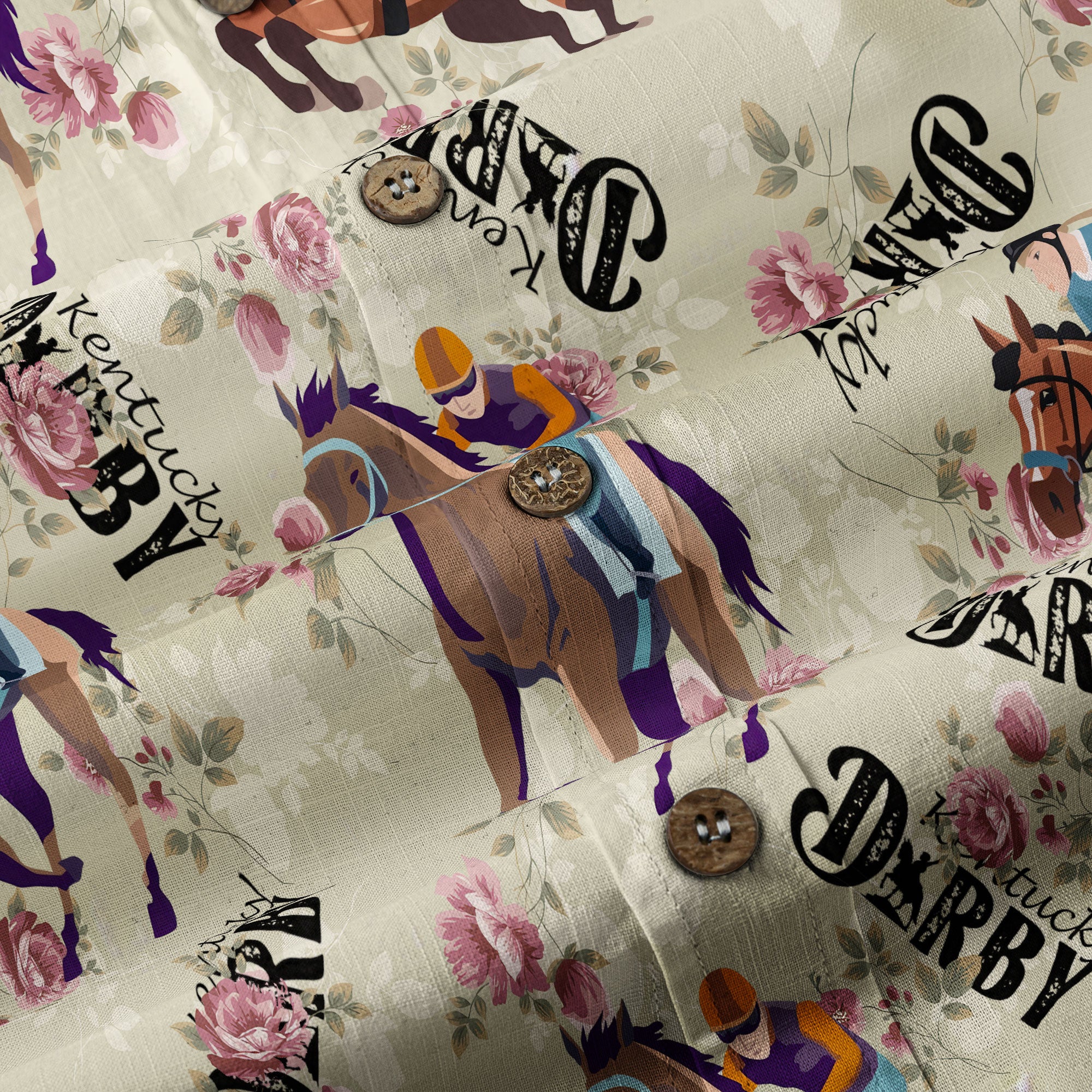 Derby Day Jockey Riding Jumping Horse Hawaiian Shirt Derby Hat Shirt - The Palmix