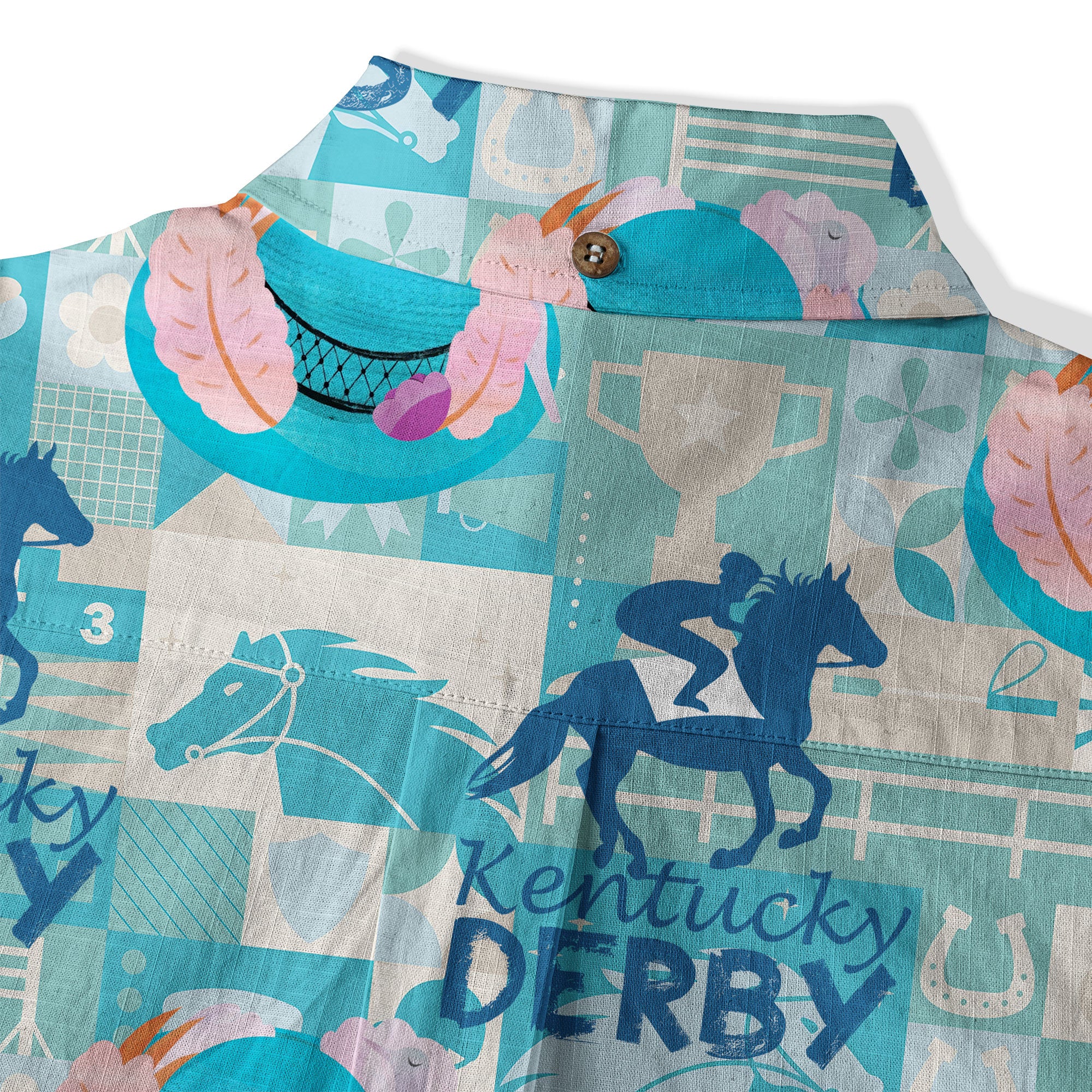 Derby Day Jockey Riding Jumping Horse Hawaiian Shirt Derby Hat Shirt - The Palmix
