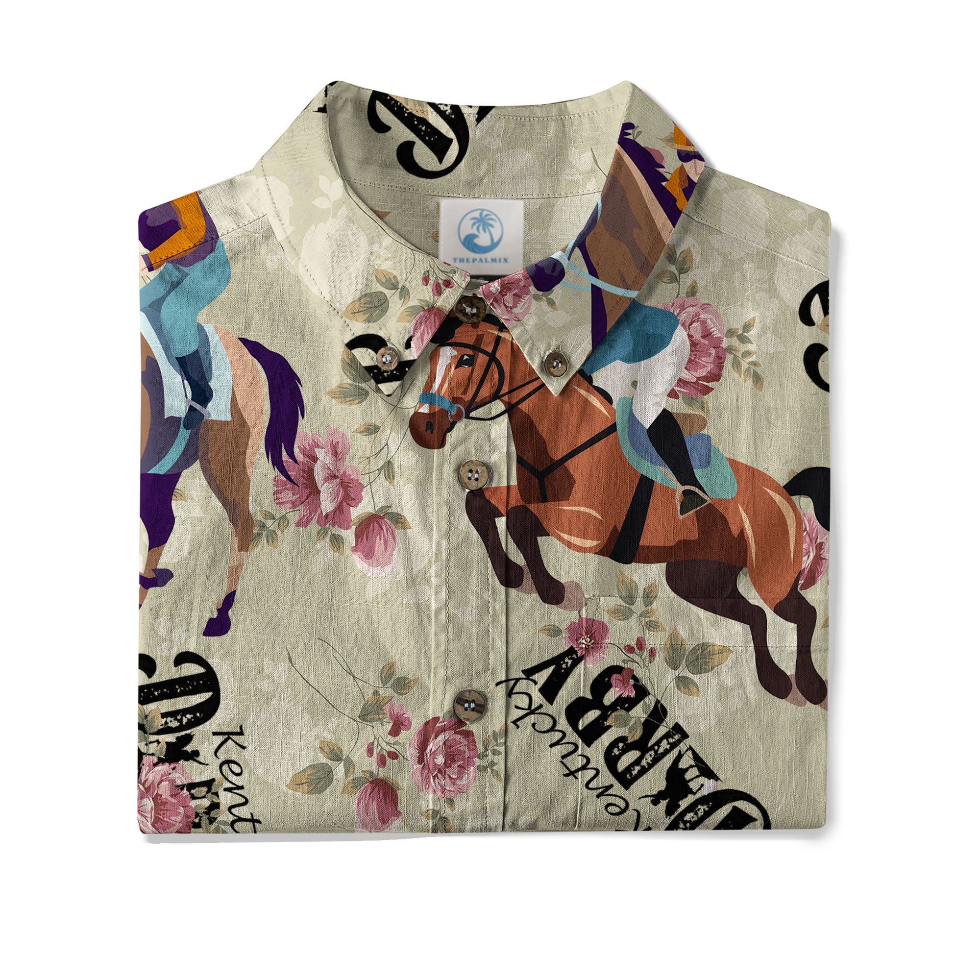 Derby Day Jockey Riding Jumping Horse Hawaiian Shirt Derby Hat Shirt - The Palmix