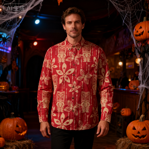 TIKI Tropical Sonata Retro long-sleeve shirt