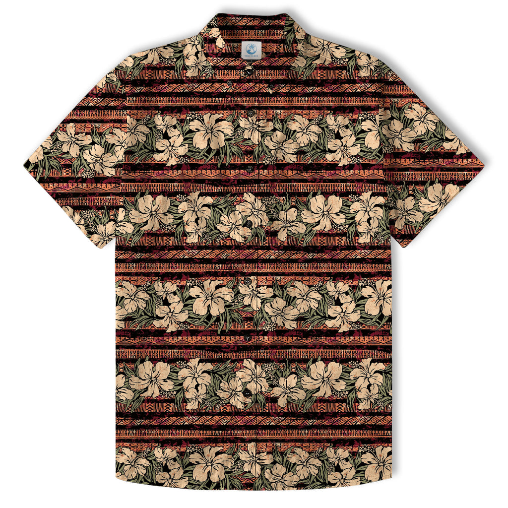 Vintage Aloha Flowers Hawaii Shirt, Hibiscus Hawaii Shirt - The Palmix