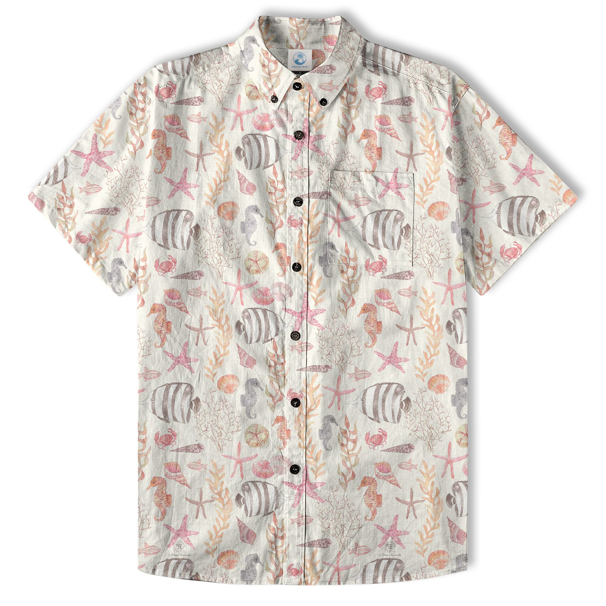 Sea Ocean Animals Women's Hawaiian Shirt, Ocean Animals Hawaiian Shirt - The Palmix