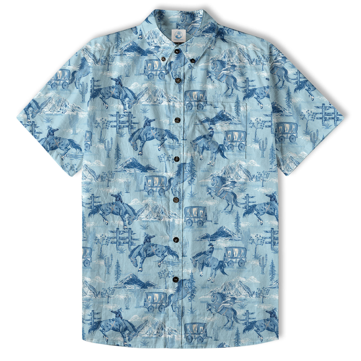 Horses Running Desert Western Hawaiian Shirt Desert Summer Beach Aloha Shirt - The Palmix