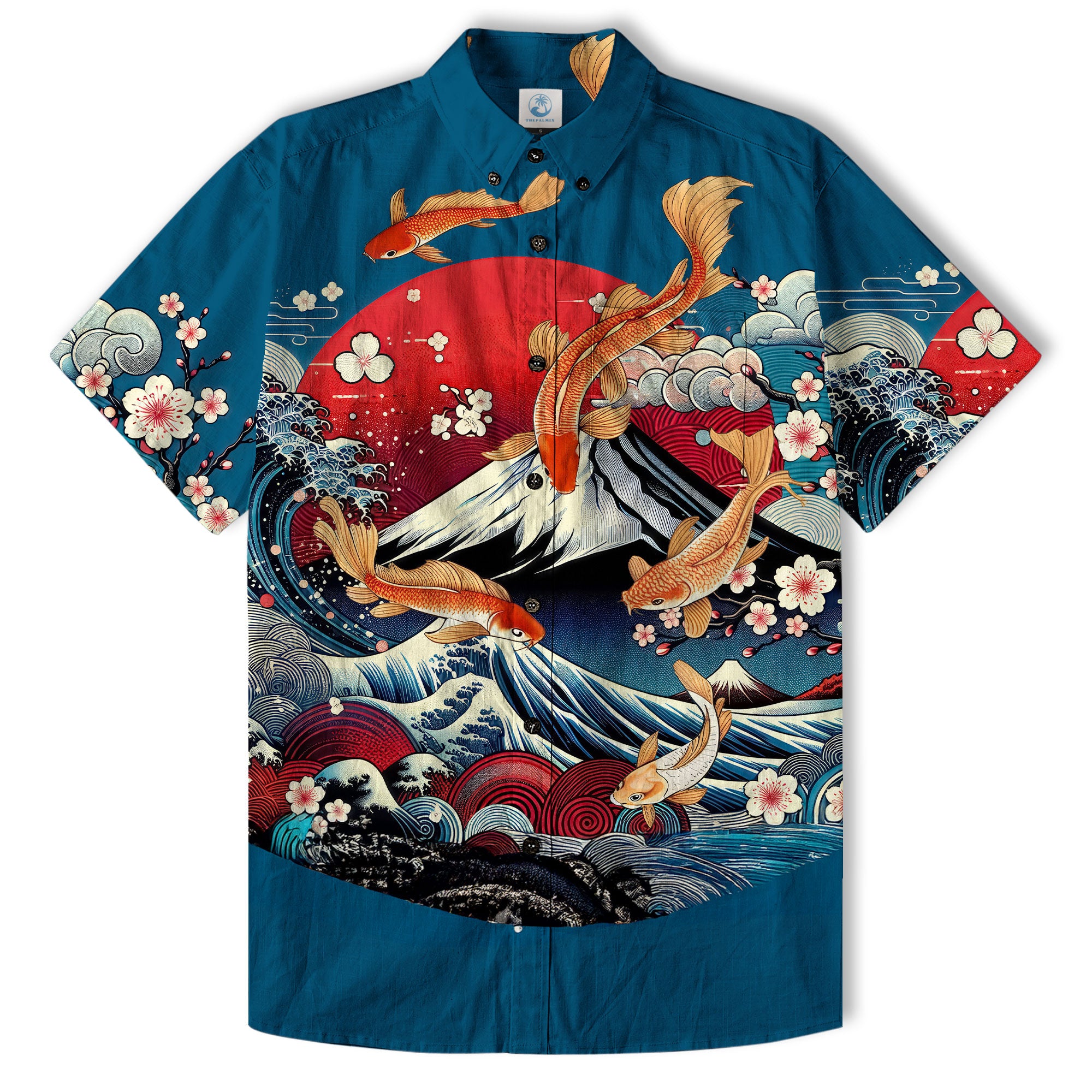 Animals Japanese Koifish Crane Hawaiian Shirt Beach Vacation Hawaiian - The Palmix