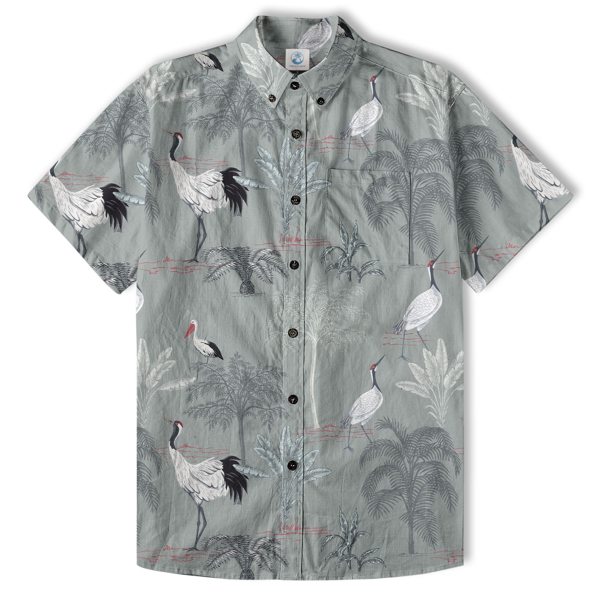Tropical Birds in Exotic Flowers Wildlife and Plants Floral Colorful Shirt - The Palmix
