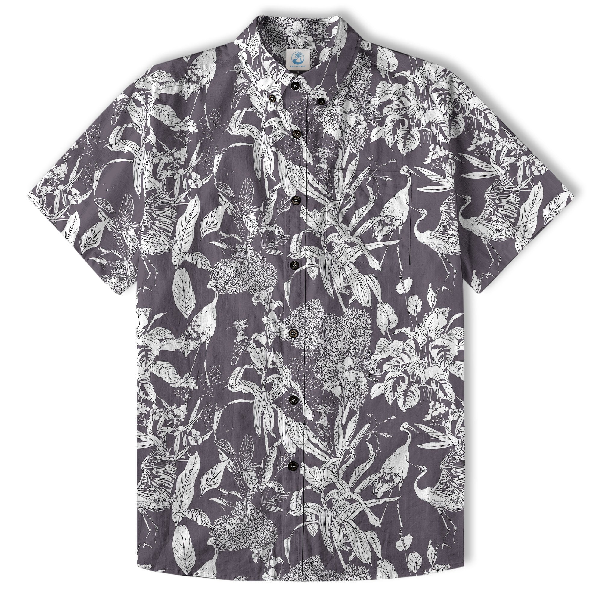Tropical Birds in Exotic Flowers Wildlife and Plants Floral Colorful Shirt - The Palmix