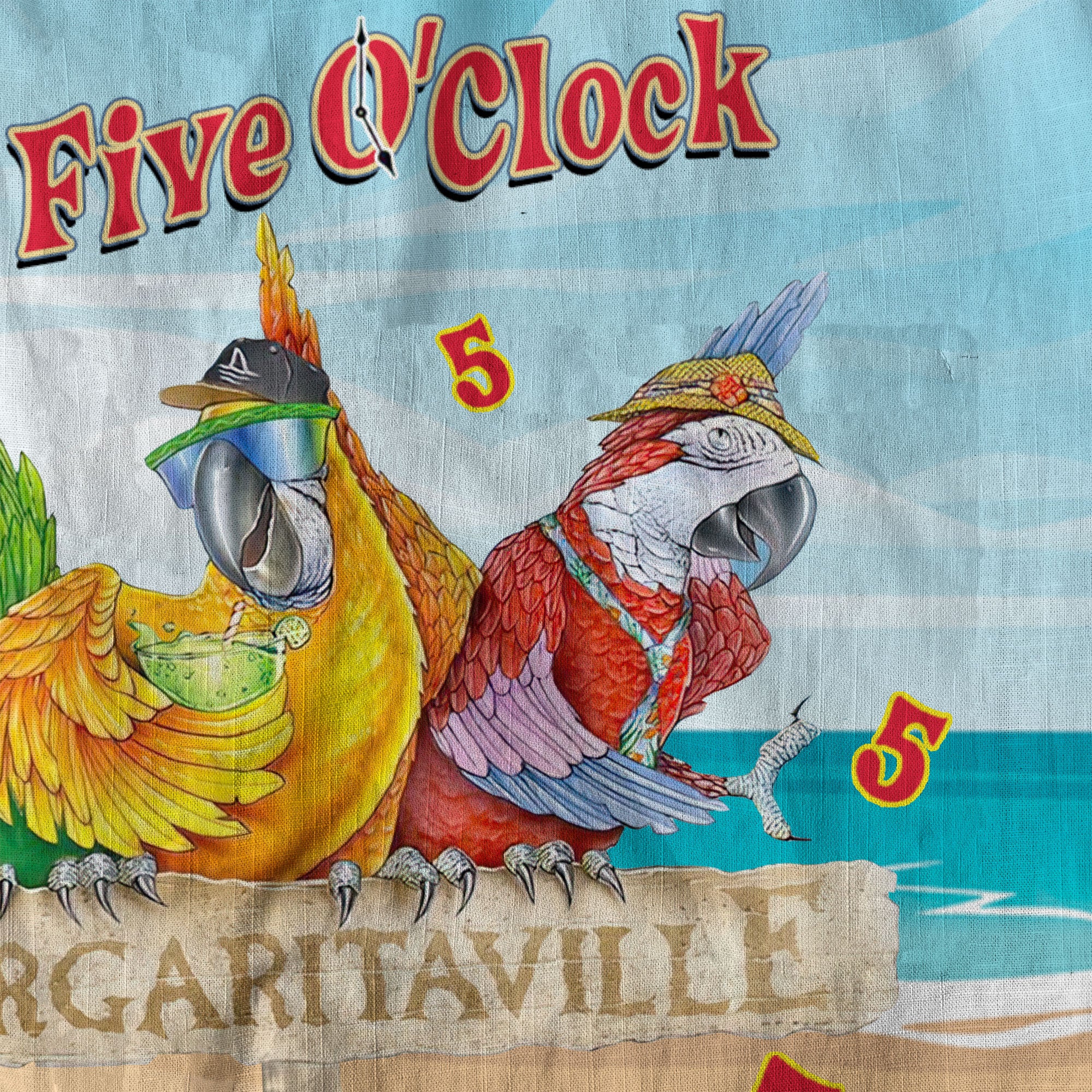 It's 5 o'clock Somewhere Tropical Parrot Cocktail Sunset Aloha Hawaii Shirt for Men - The Palmix