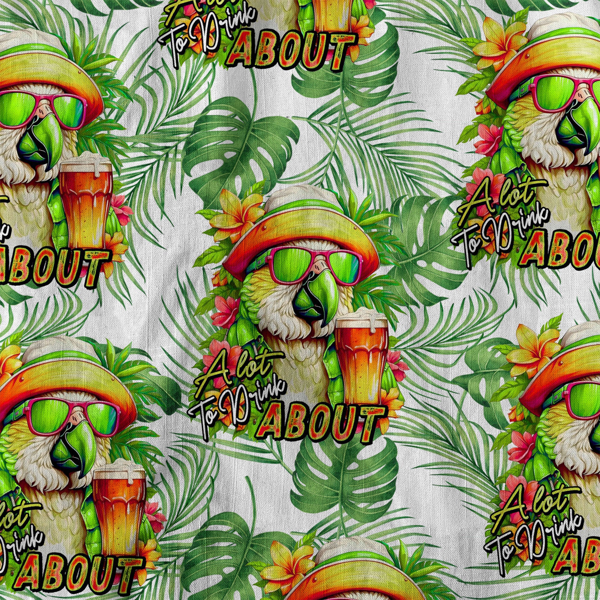 A Lot to Drink ABOUT Tropical Parrot Summer Hawaiian Shirt, Parrot Cocktail Hawaiian Shirt - The Palmix
