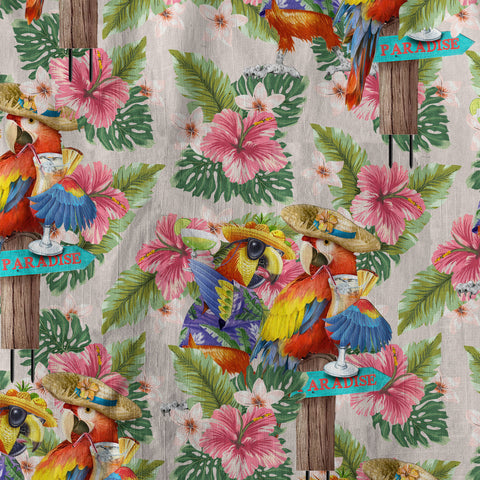 Parrot Aloha Hawaiian Shirt, Parrot Cocktail Hawaiian Shirt - The Palmix