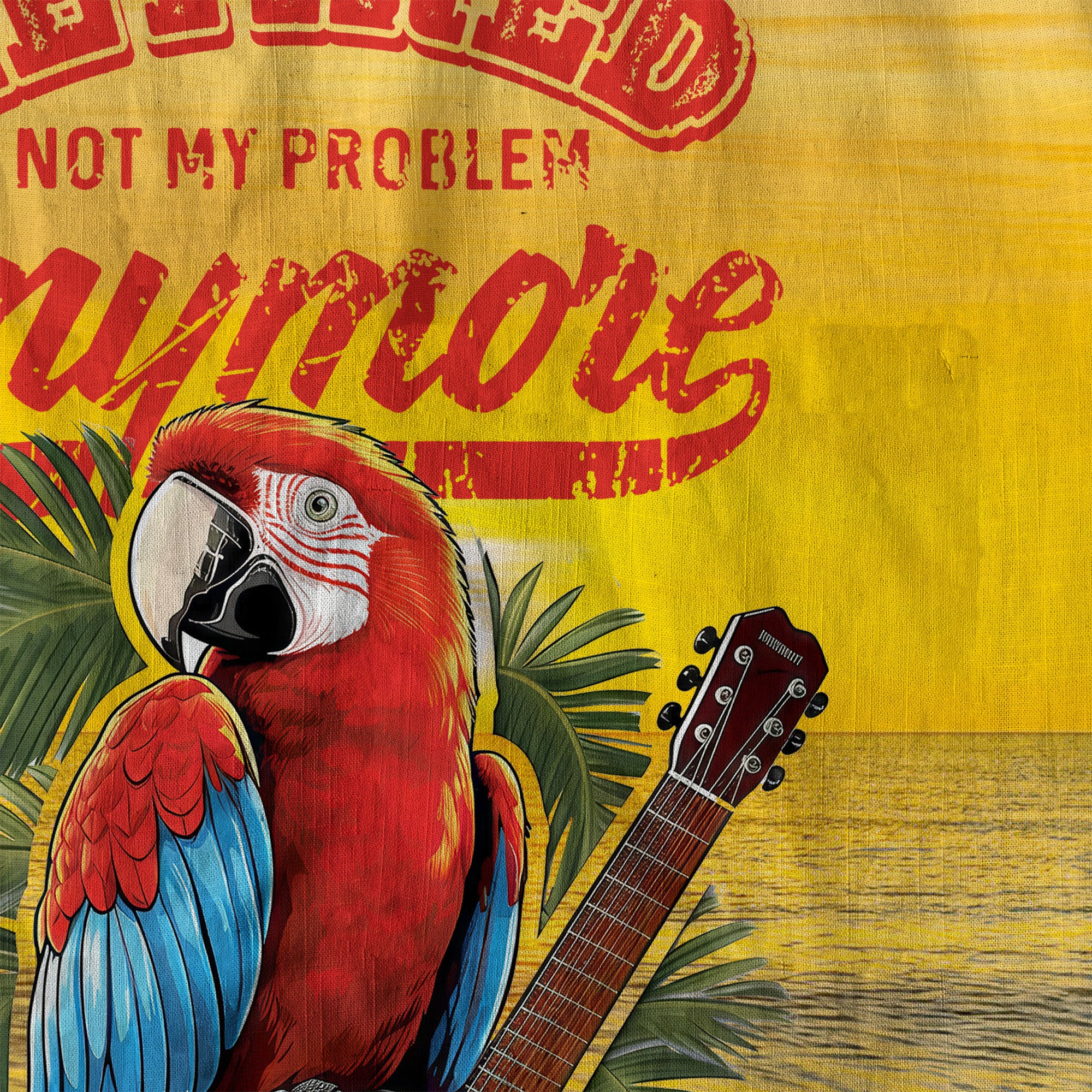 Sunset Beach Parrots Party Shirts Retired Not My Problem Anymore Hawaiian Shirt - The Palmix
