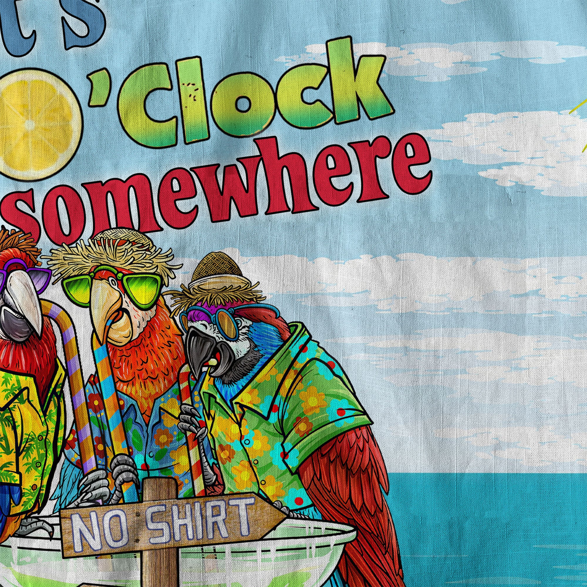 Parrot It’S 5 O’Clock Somewhere Hawaiian Shirt, Parrot Cocktail Hawaiian Shirt - The Palmix