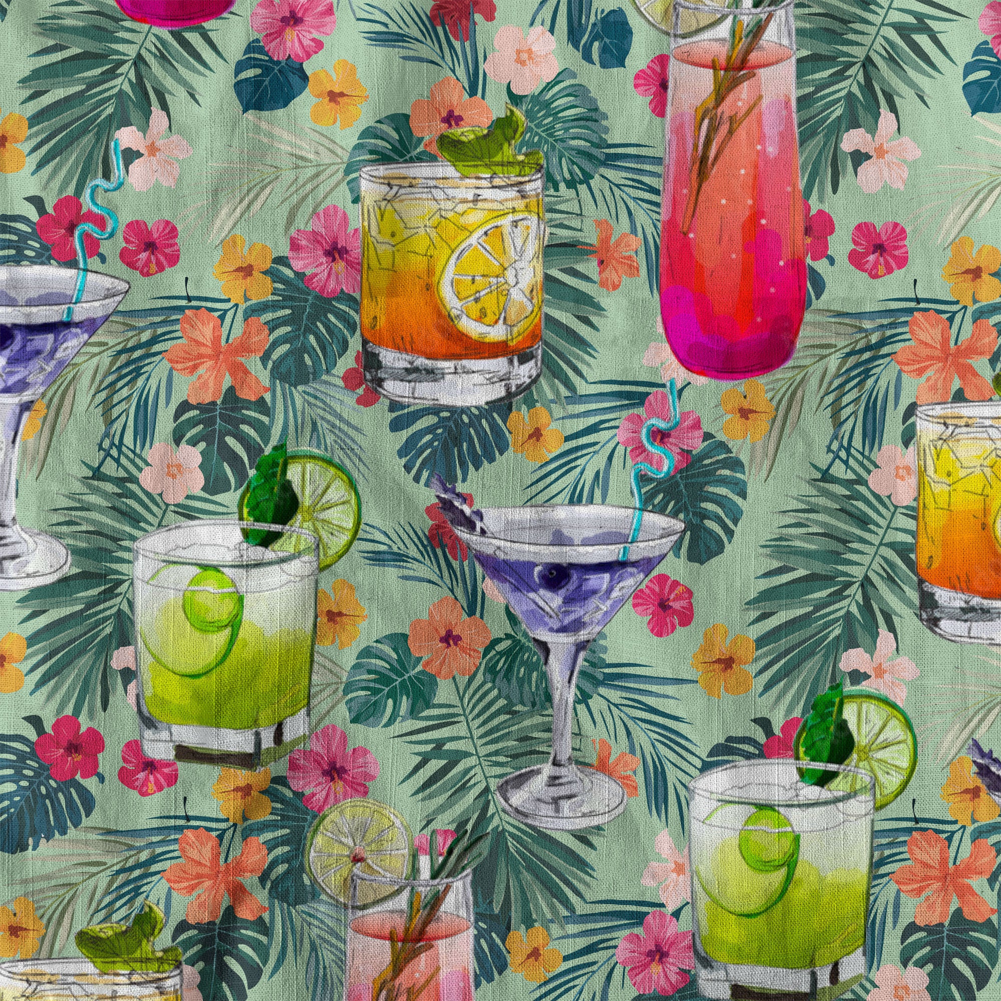 Cocktail Aloha Hawaiian Shirt, Summer Hawaiian Shirt - The Palmix