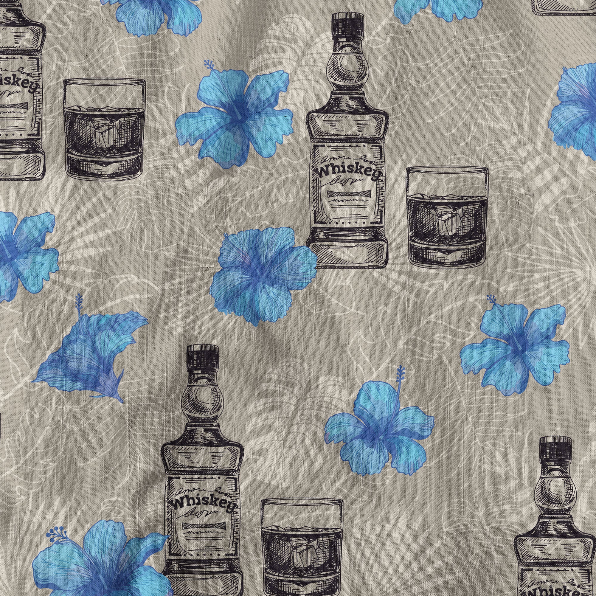 Whiskey Hawaiian Shirt, Whiskey Shirt Whisky Short-sleeve Hawaiian Shirt Cocktail Aloha Shirt - The Palmix