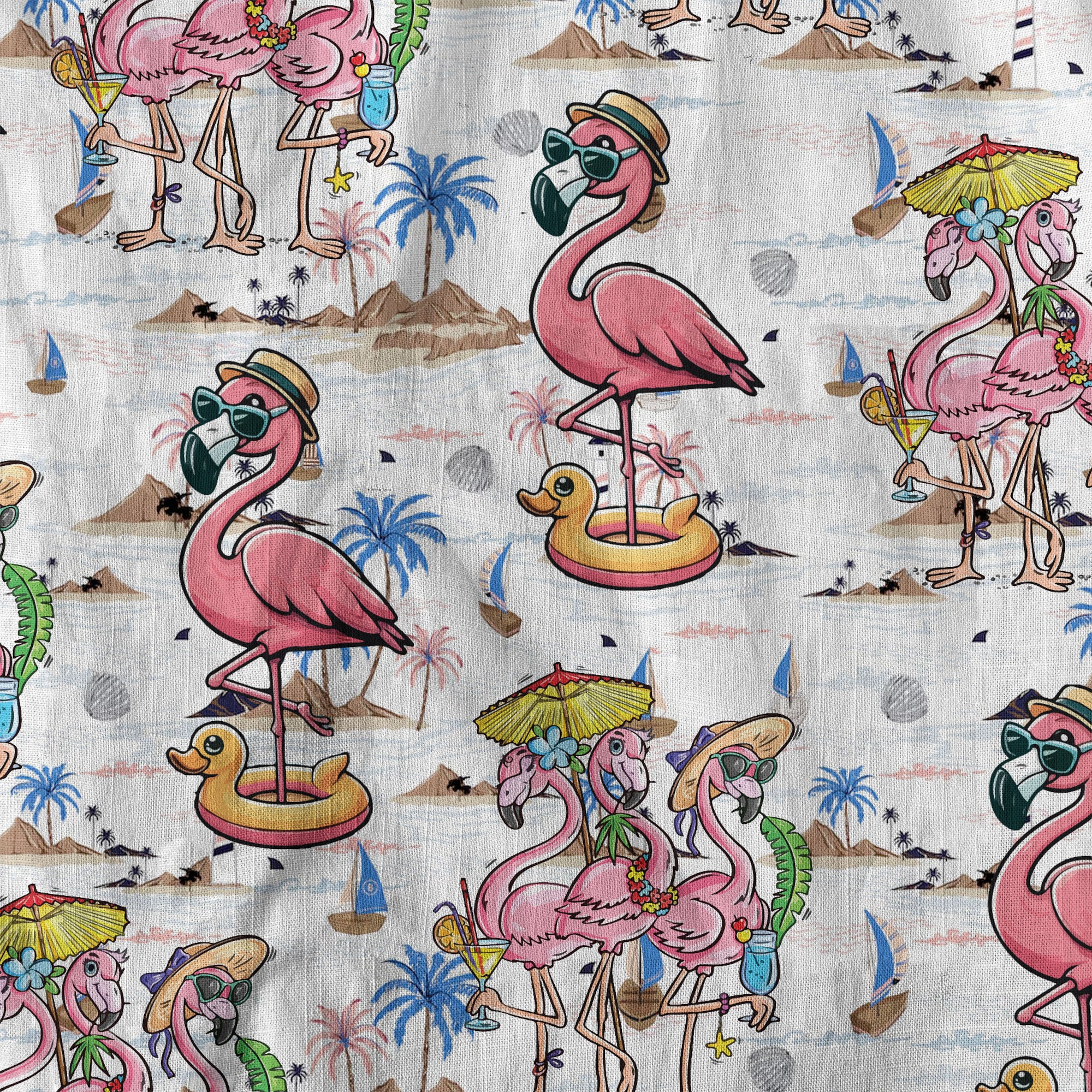 Flamingo Aloha Hawaii Shirt, Flamingo Summer Beach Hawaii Shirt - The Palmix
