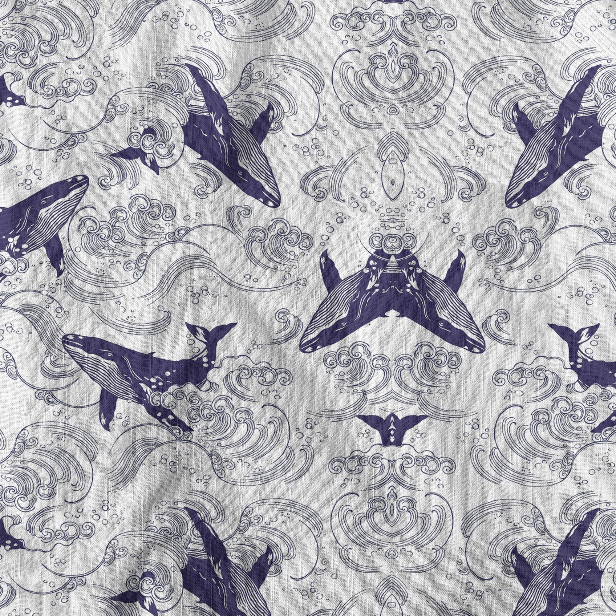 Whale Hawaiian Pattern, Ocean Animals Hawaii Shirt - The Palmix