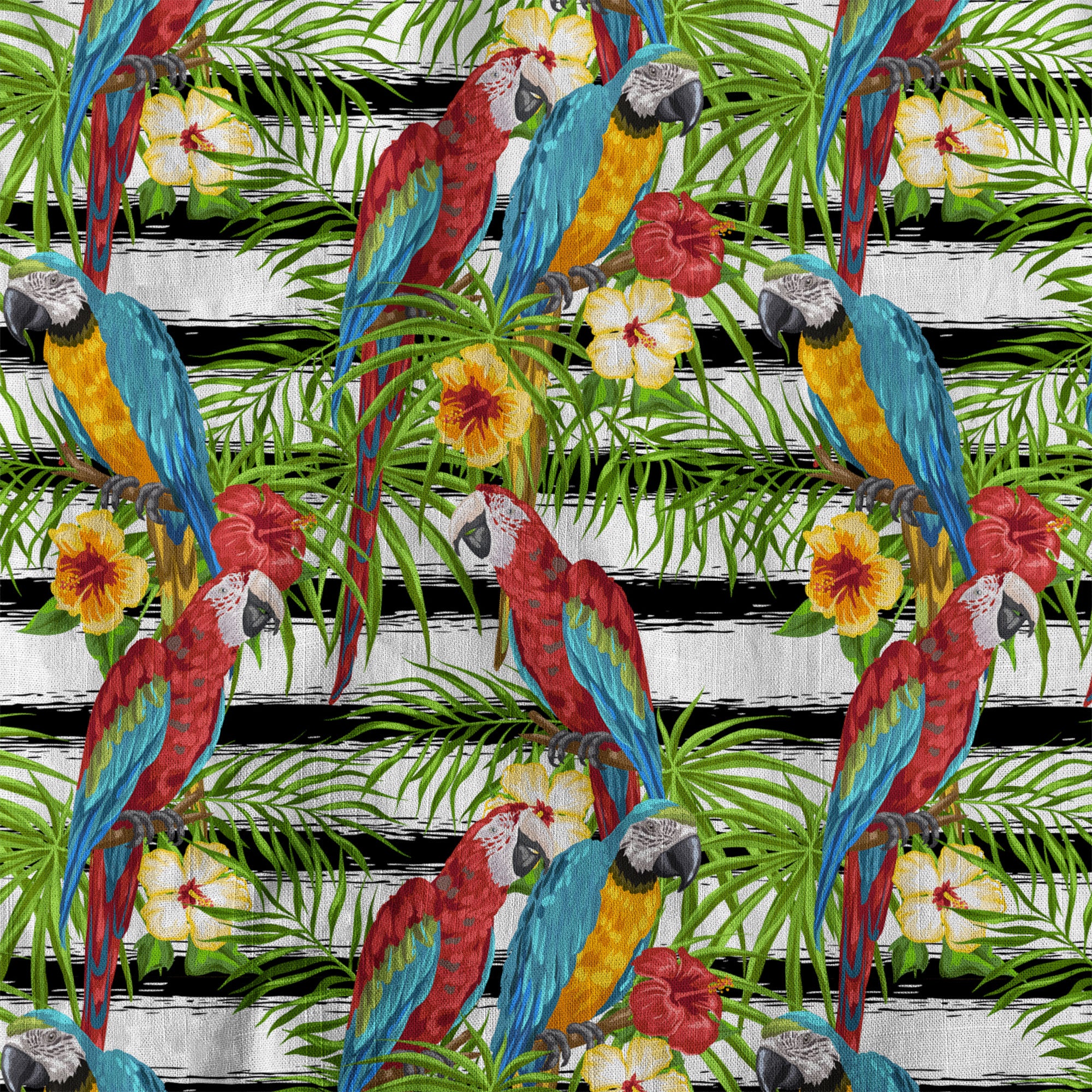 Parrot Hawaiian Button Up Shirt, Aloha Summer Beach Hawaiian Button Down Shirt - The Palmix