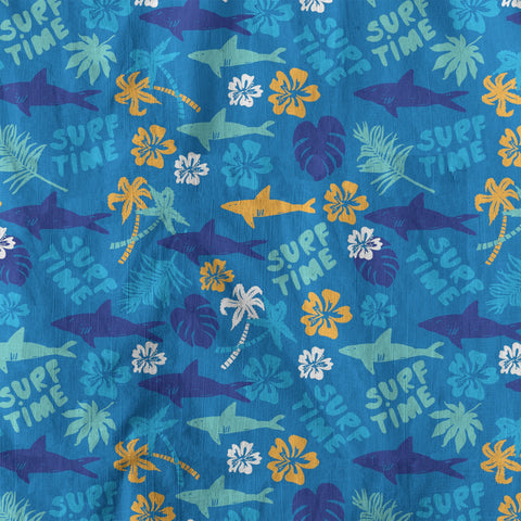 Surf Time Hibiscus Flowers Hawaii Shirt, Aloha Pattern Hawaii Shirt - The Palmix