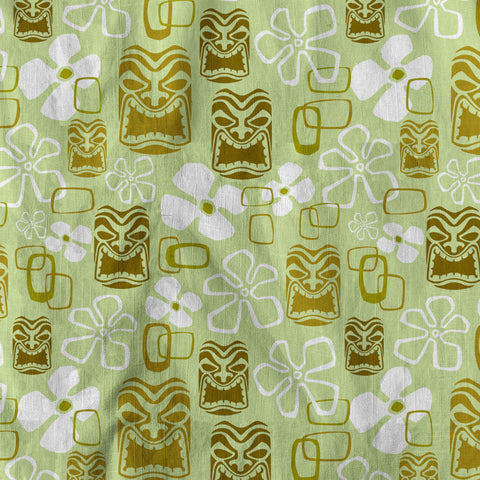 Exotic Tiki Pattern Hawaii Shirt for Men, Hibiscus Hawaii Shirt - The Palmix