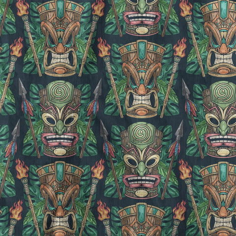 Exotic Tiki Mask Pattern Hawaii Shirt for Men - The Palmix