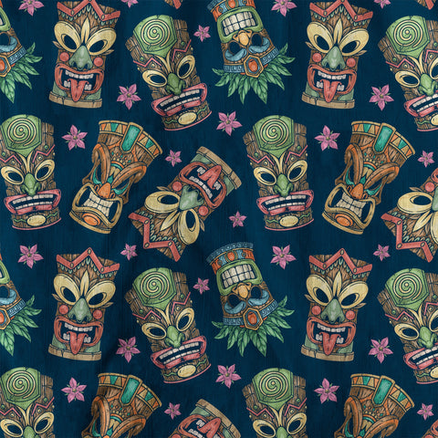 Tiki Mask Pattern Hawaii Shirt for Men, Aloha Hawaii Shirt - The Palmix
