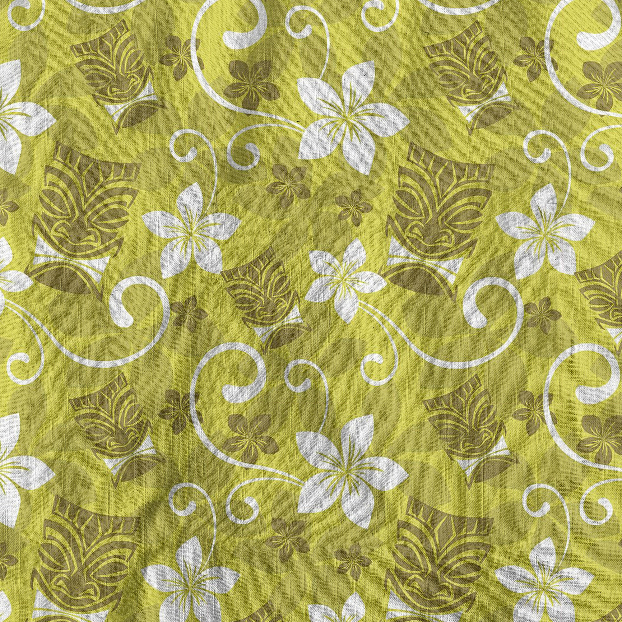 Tiki Mask Pattern Hawaii Shirt for Men, Aloha Floral Pattern Hawaii Shirt - The Palmix