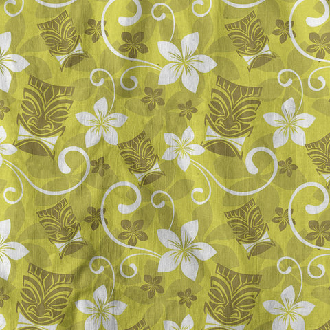 Tiki Mask Pattern Hawaii Shirt for Men, Aloha Floral Pattern Hawaii Shirt - The Palmix