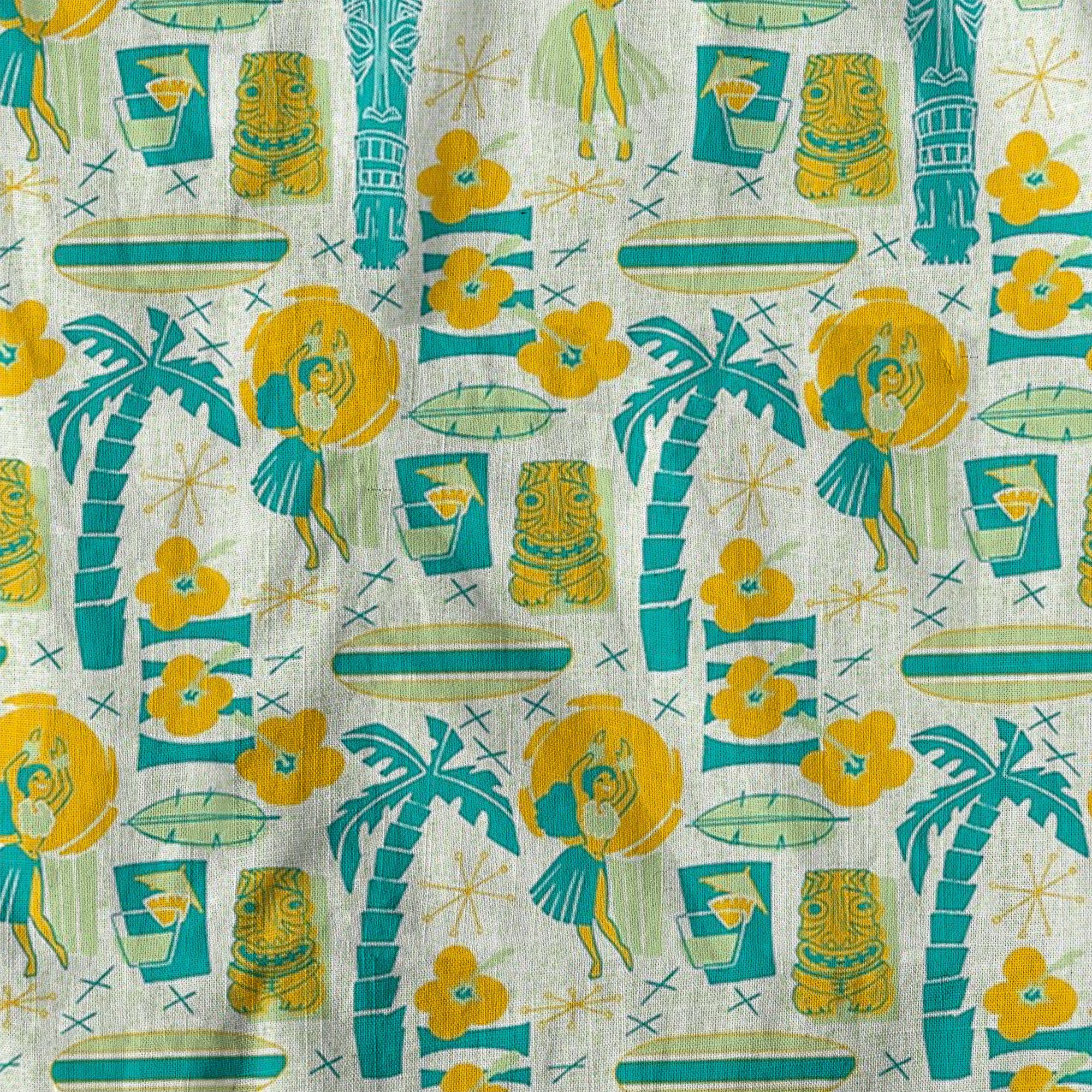 Surfing Tiki Mask Pattern Hawaii Shirt for Men, Tiki Mask Hawaiian Shirt - The Palmix