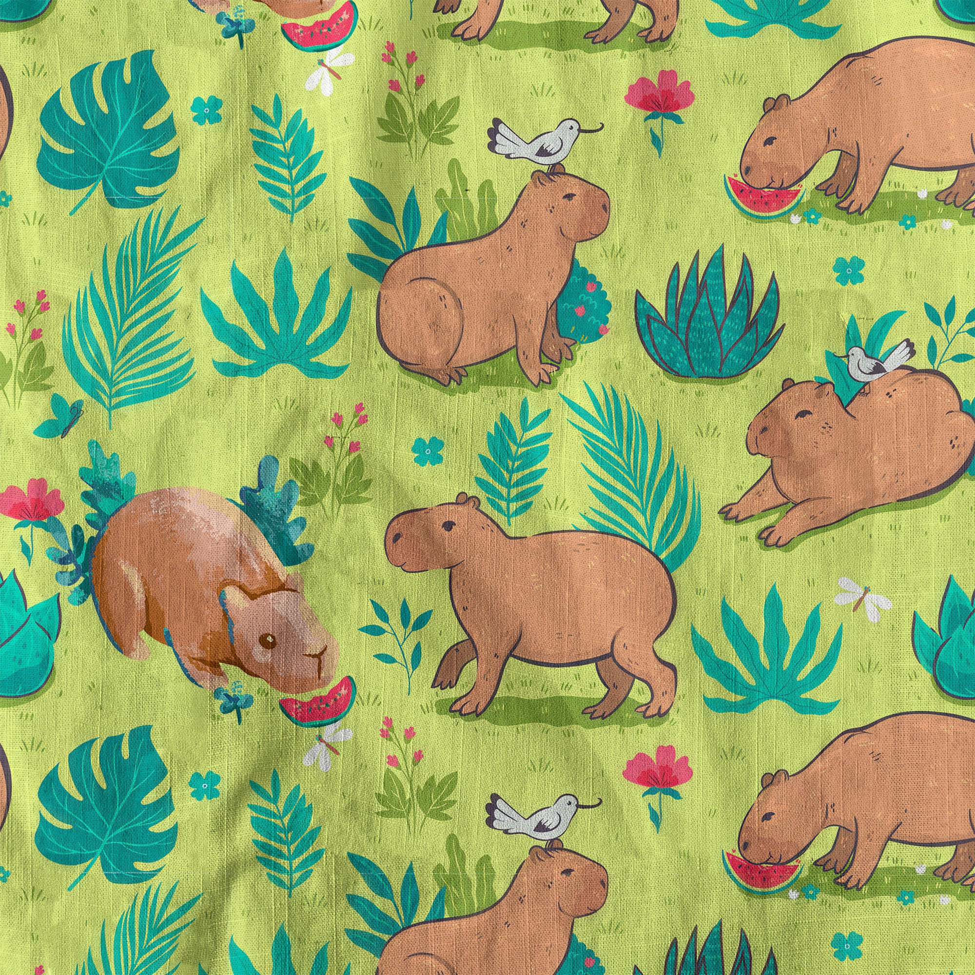 Tropical Capybara Hawaiian Shirt Aloha Funny Beach Capybara Shirt - The Palmix