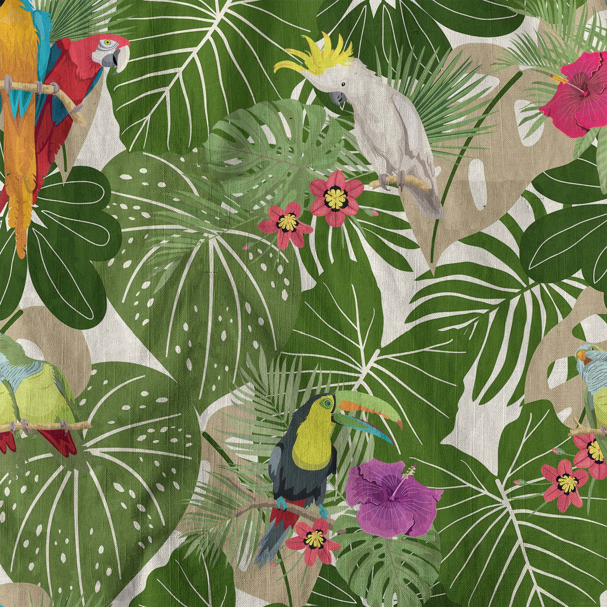 Vintage Tropical Parrots Butterfly Hawaiian Shirt Colorful Garden Flowers Shirt - The Palmix