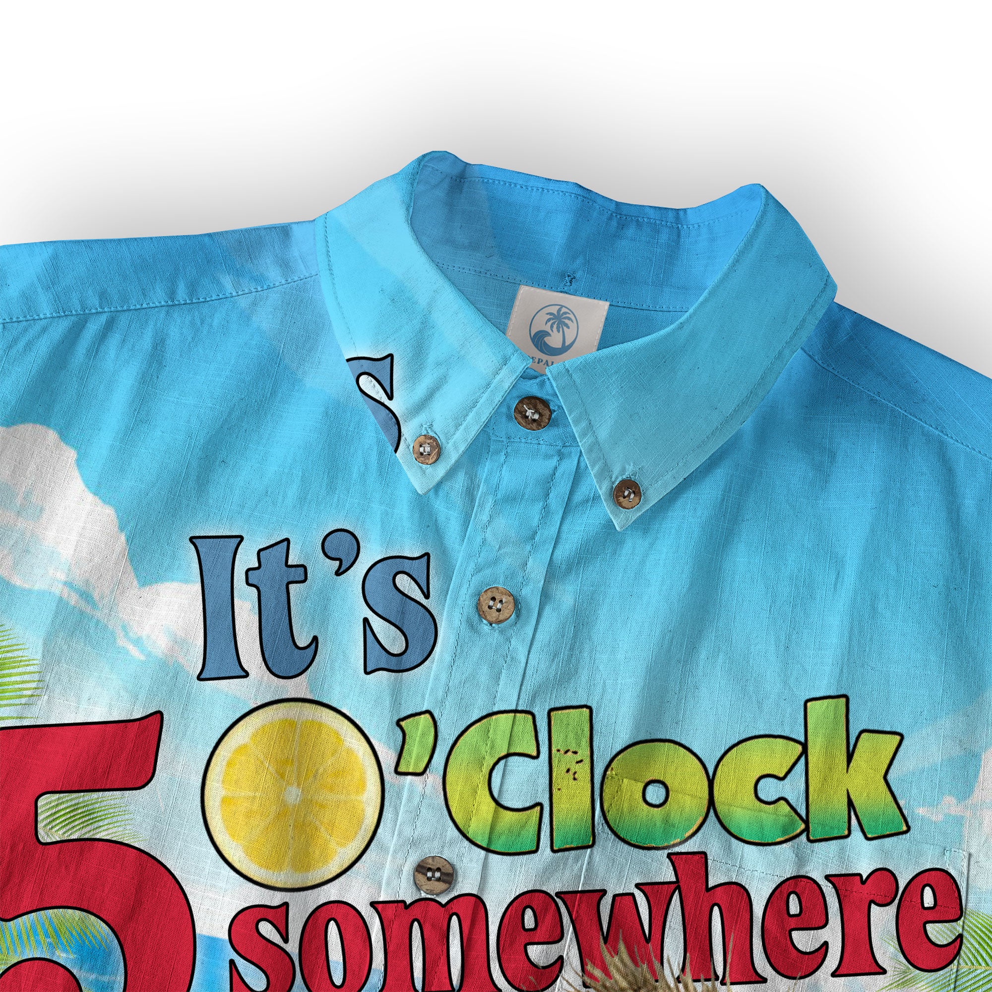 Parrot Summer Party Hawaiian Shirt, It's 5 Oclock Somewhere Button Up Shirt, Cocktail Tropical Hawaiian Shirt - The Palmix