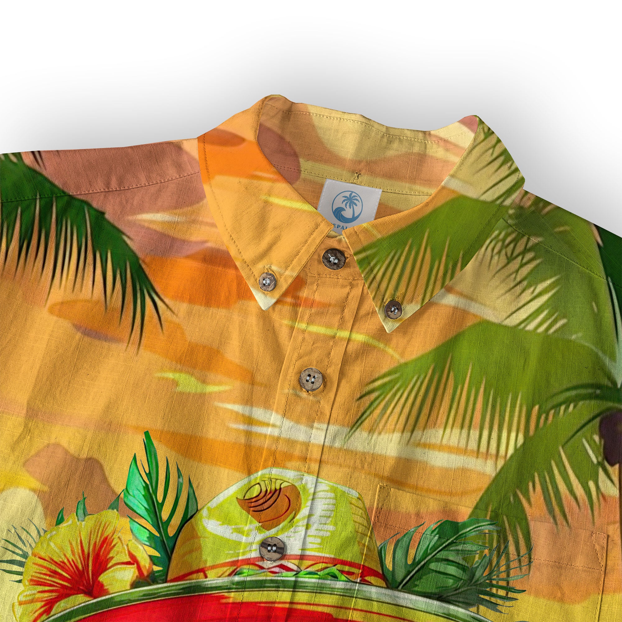 It's 5 o'clock Somewhere Tropical Parrot Cocktail Sunset Aloha Hawaii Shirt - The Palmix