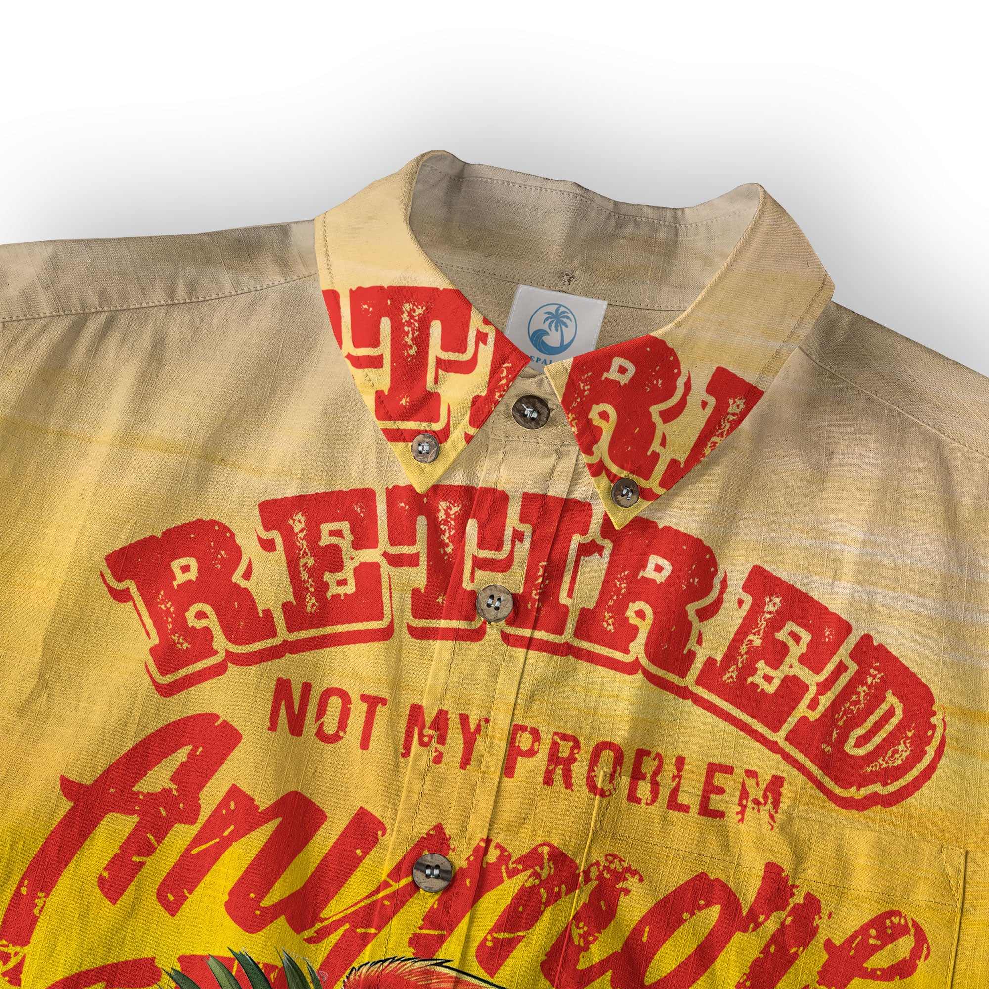 Sunset Beach Parrots Party Shirts Retired Not My Problem Anymore Hawaiian Shirt - The Palmix