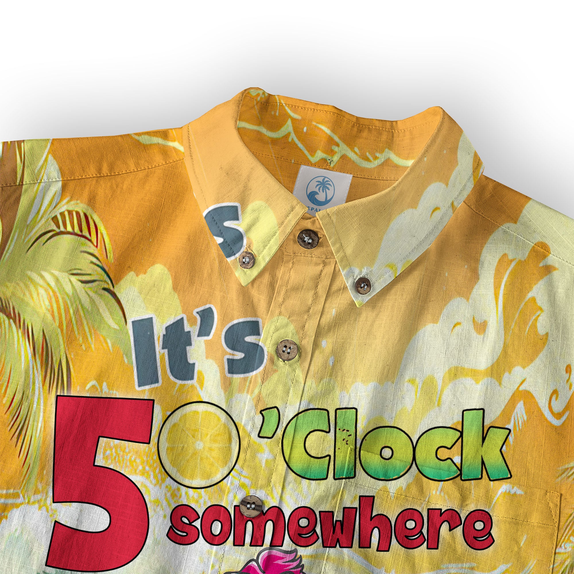 Flamingo It's 5 O'Clock Somewhere Beer Party On The Beach Hawaii Shirt - The Palmix