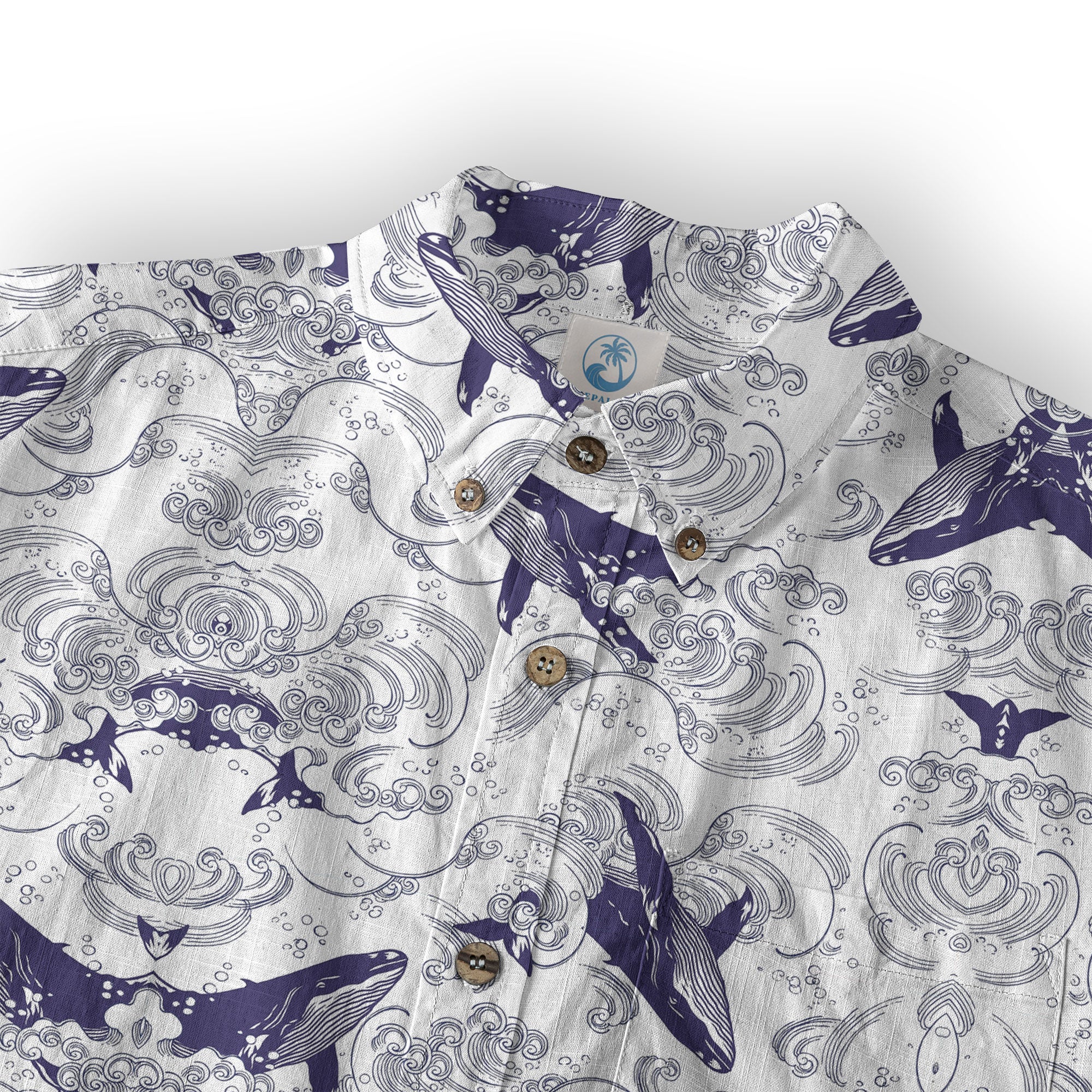 Whale Hawaiian Pattern, Ocean Animals Hawaii Shirt - The Palmix