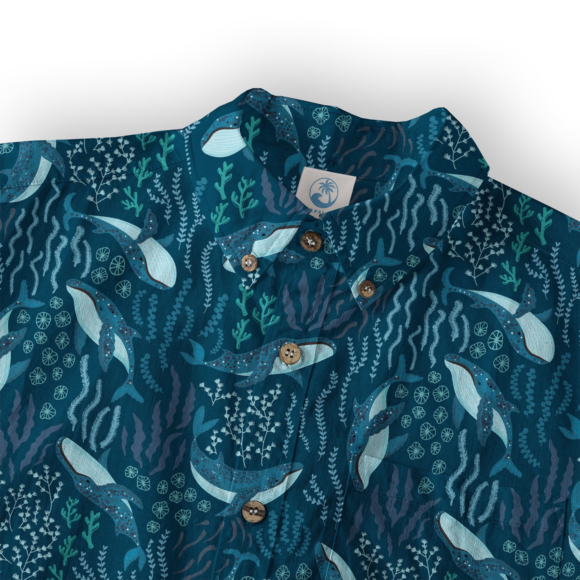 Humpback Whales Hawaii Shirt, Ocean Animals Button Up Shirt - The Palmix
