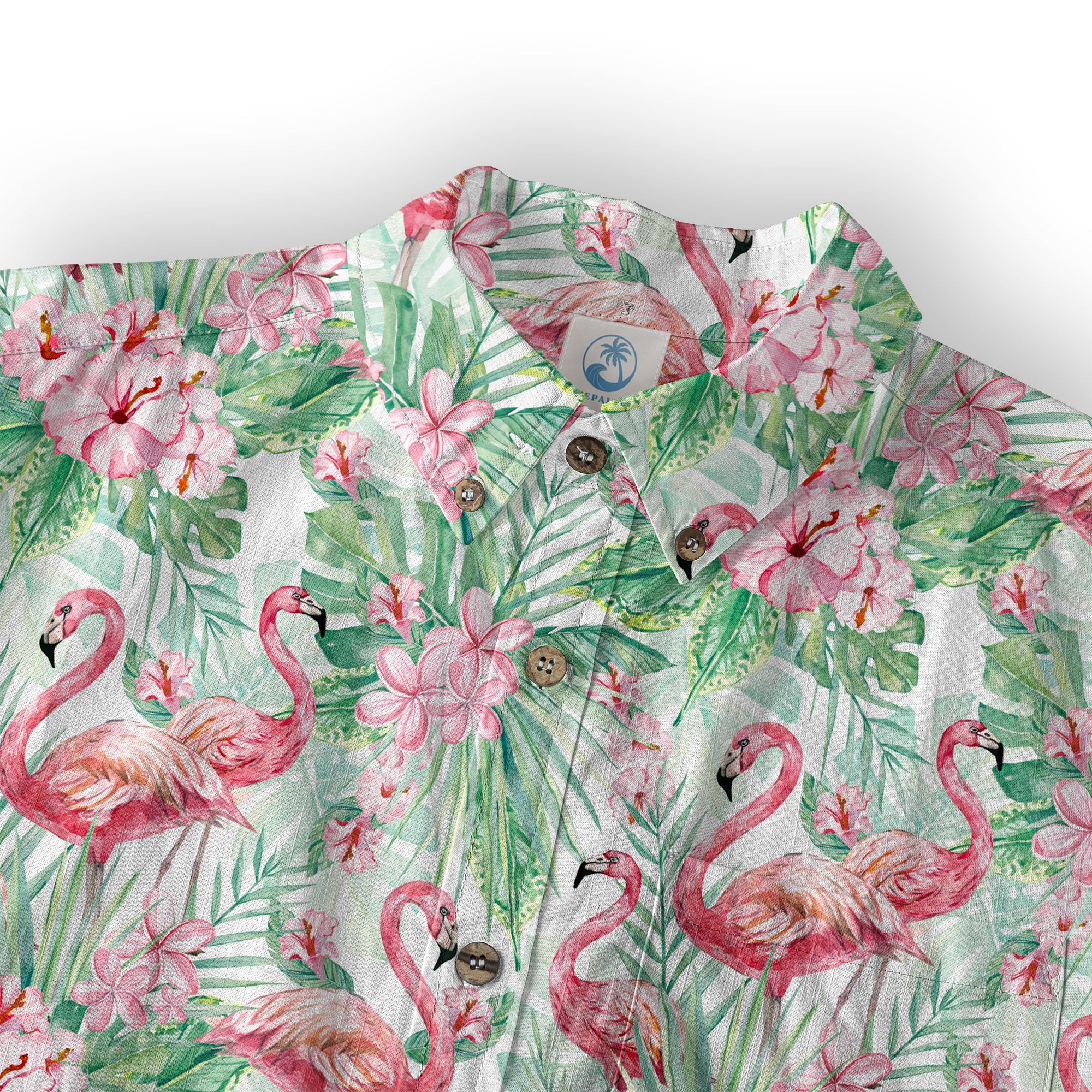 Floral Flamingo Hawaii Pattern Shirt, Hibiscus Hawaiian Shirt - The Palmix