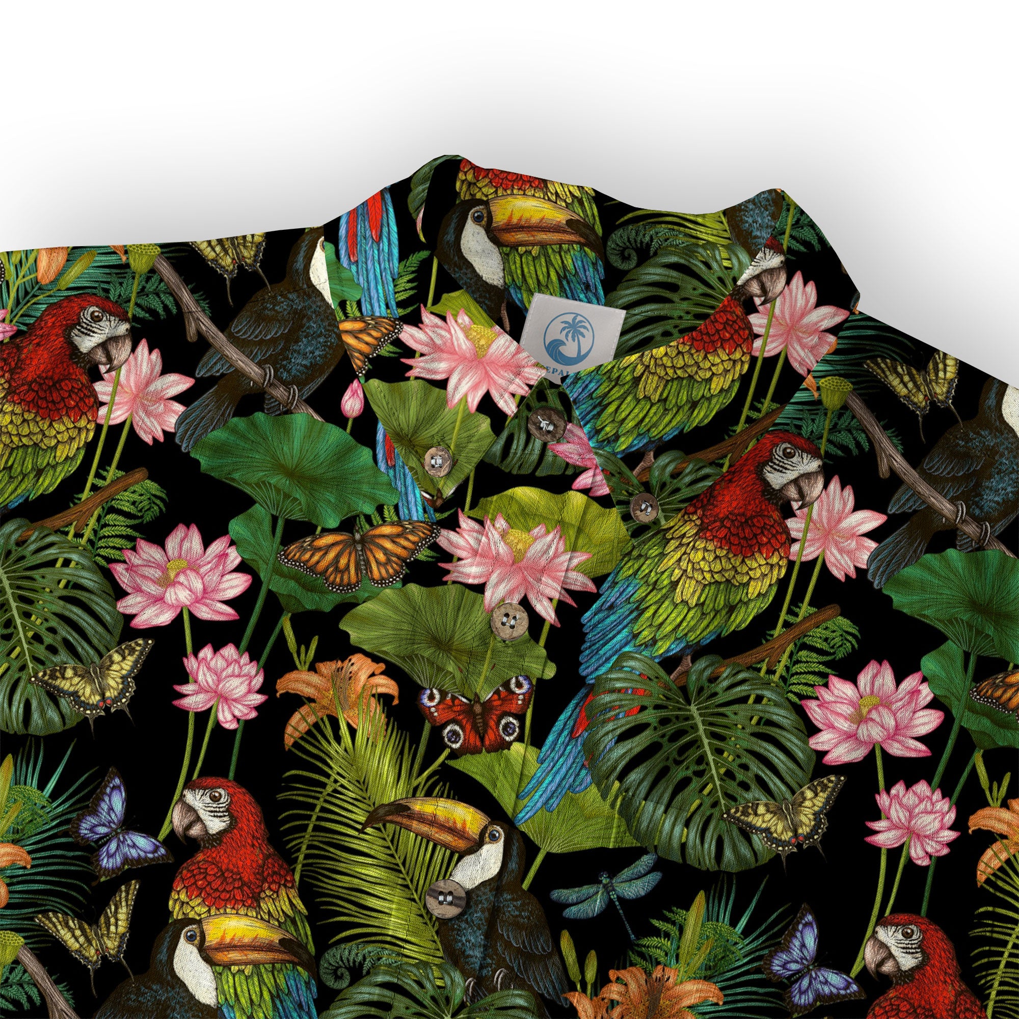 Parrot Hawaiian Button Up Shirt, Aloha Summer Beach Hawaiian Button Down Shirt - The Palmix