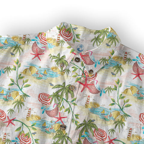 Summer Beach Flowers Hawaii Shirt, Aloha Pattern Hawaii Shirt - The Palmix