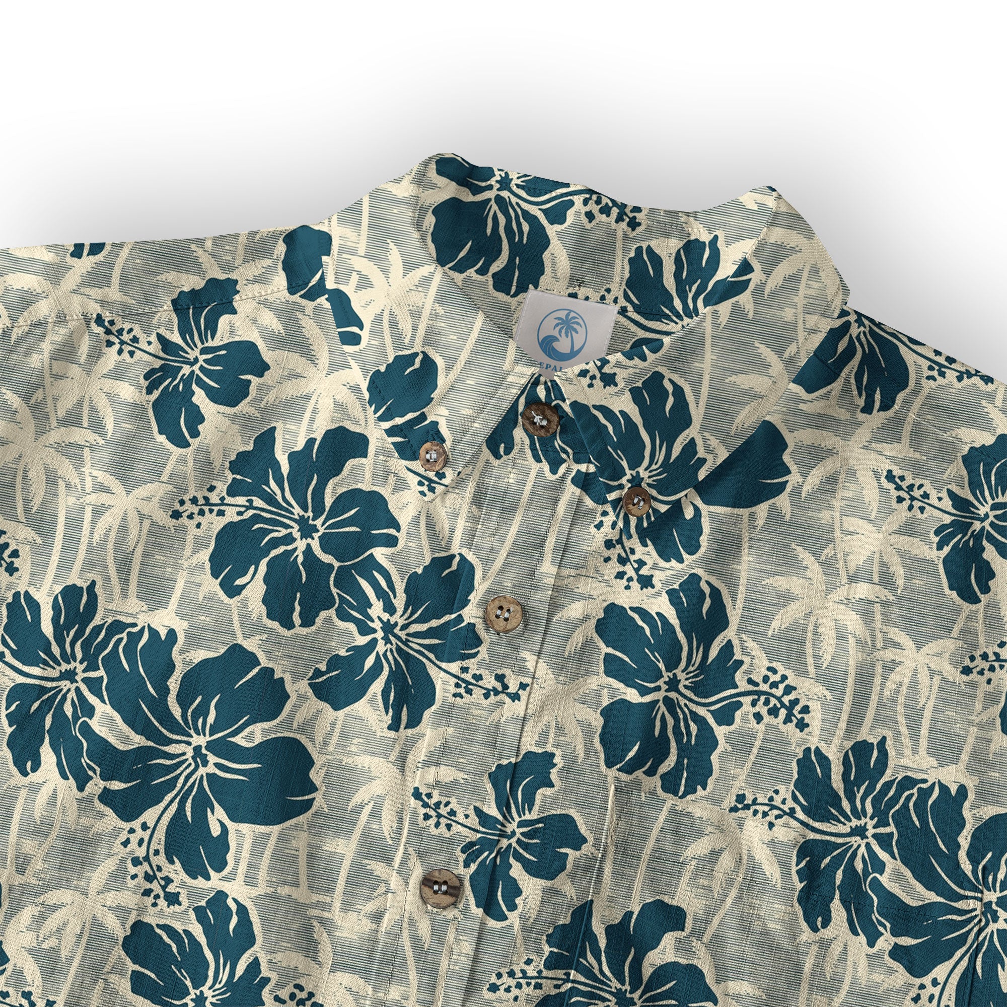 Hibiscus Flowers With Palm Tree Hawaii Shirt - The Palmix
