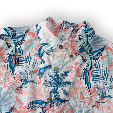 Flying Bird Aloha Flowers Hawaii Shirt, Hibiscus Hawaii Shirt - The Palmix