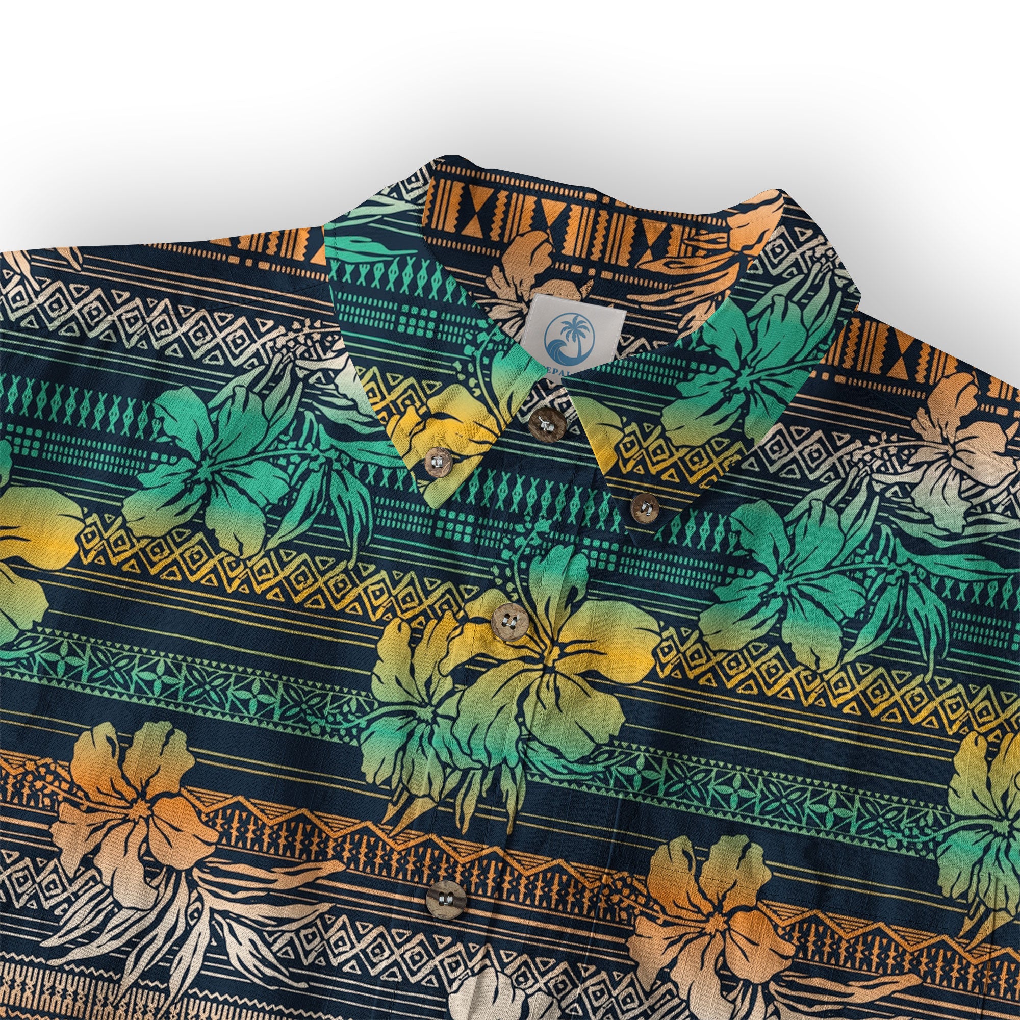 Vintage Hawaiian Style Pattern Hawaii Shirt, Hibiscus Hawaii Shirt - The Palmix