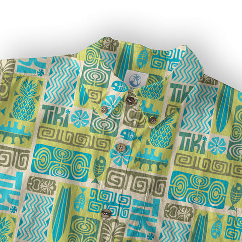 Exotic Tiki Pattern Hawaii Shirt, Hibiscus Hawaii Shirt - The Palmix
