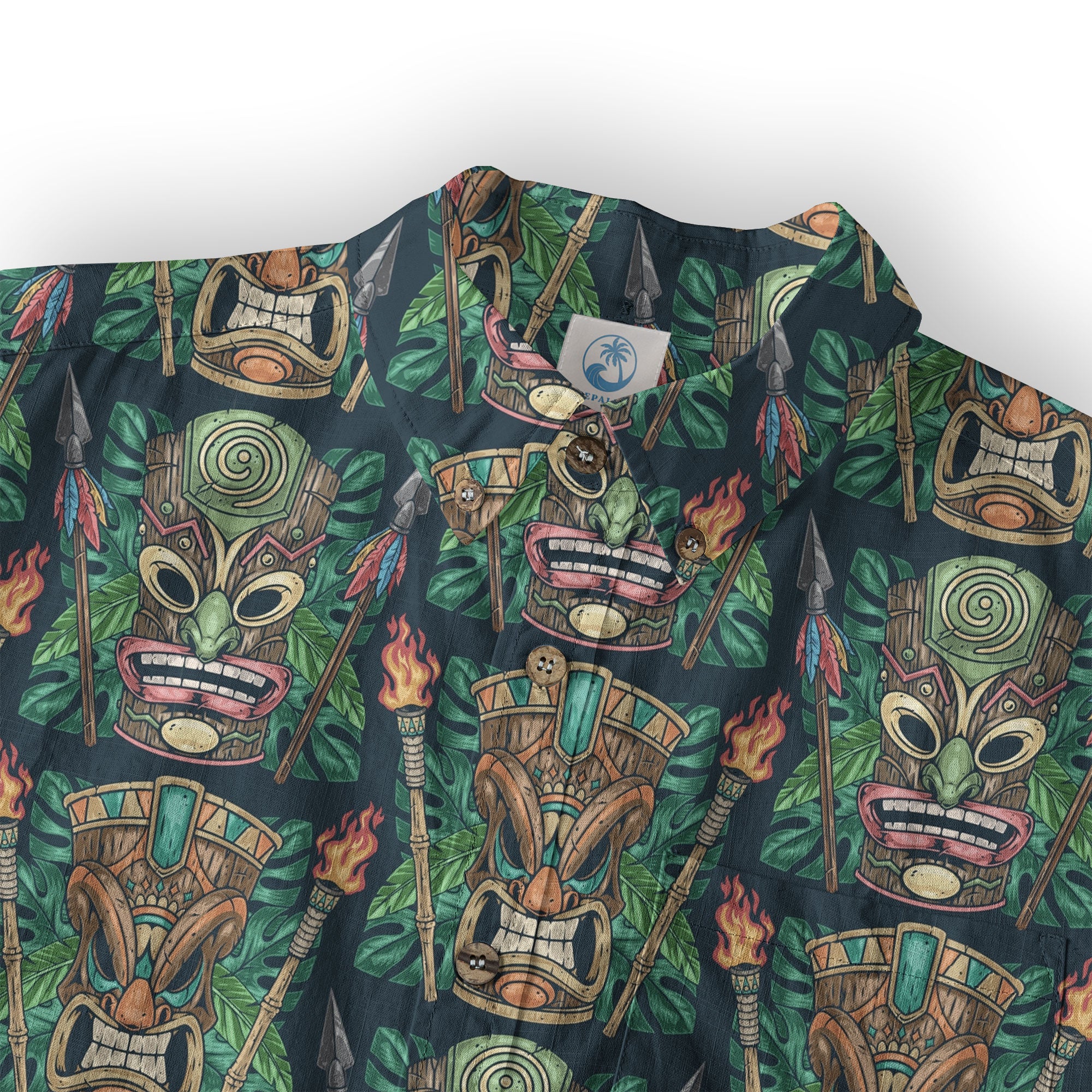 Exotic Tiki Mask Pattern Hawaii Shirt for Men - The Palmix