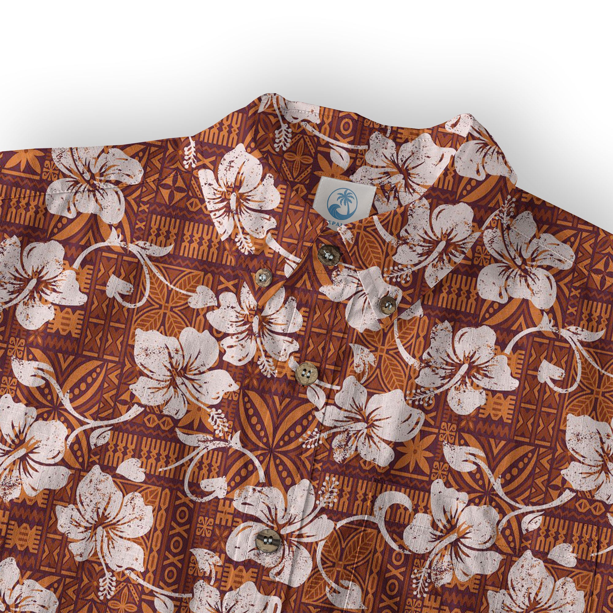 Vintage Tribal Hawaii Shirt for Men, Aloha Pattern Hawaii Shirt - The Palmix