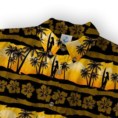 Vintage Sunset Hawaii Shirt for Men, Aloha Pattern Hawaii Shirt - The Palmix