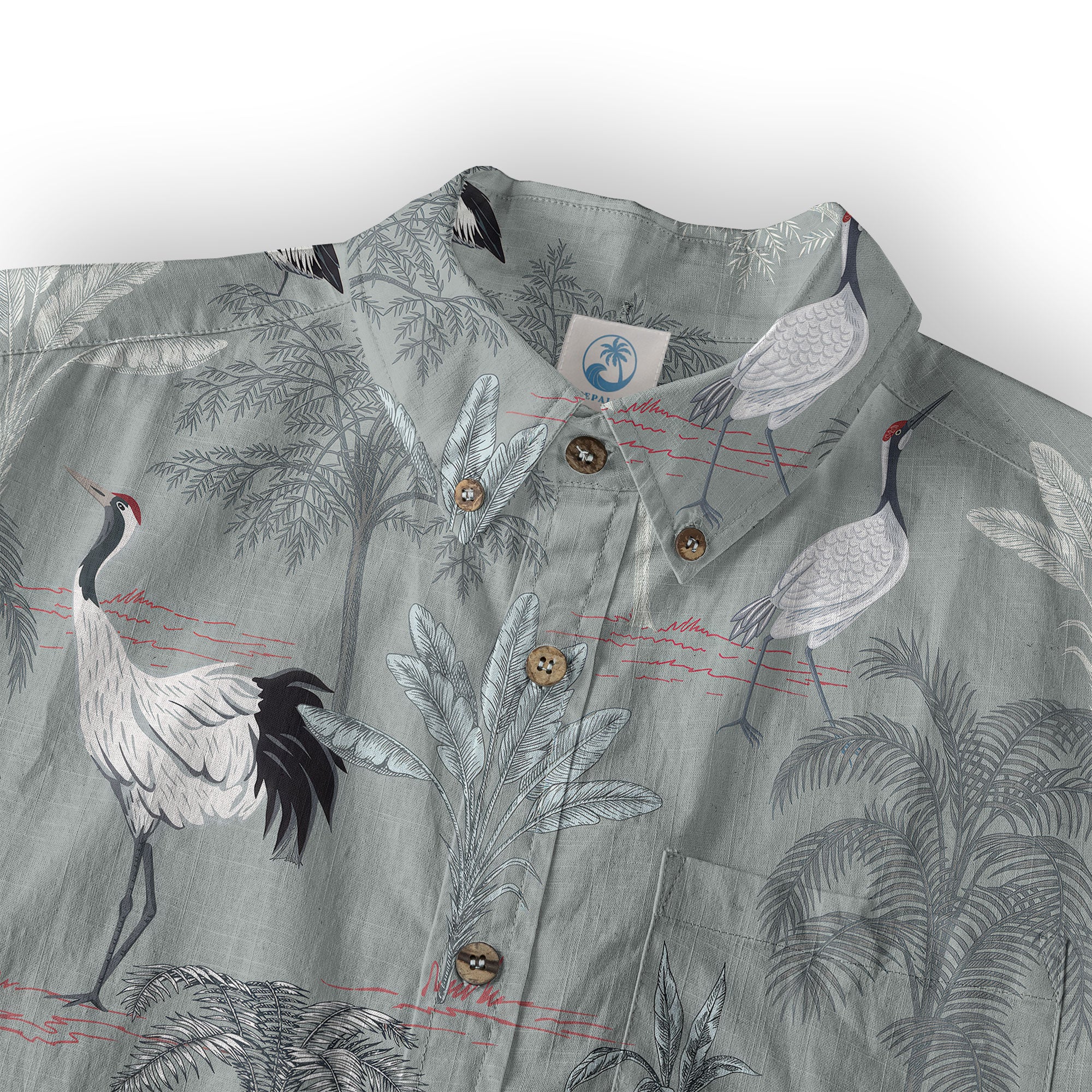 Tropical Birds in Exotic Flowers Wildlife and Plants Floral Colorful Shirt - The Palmix