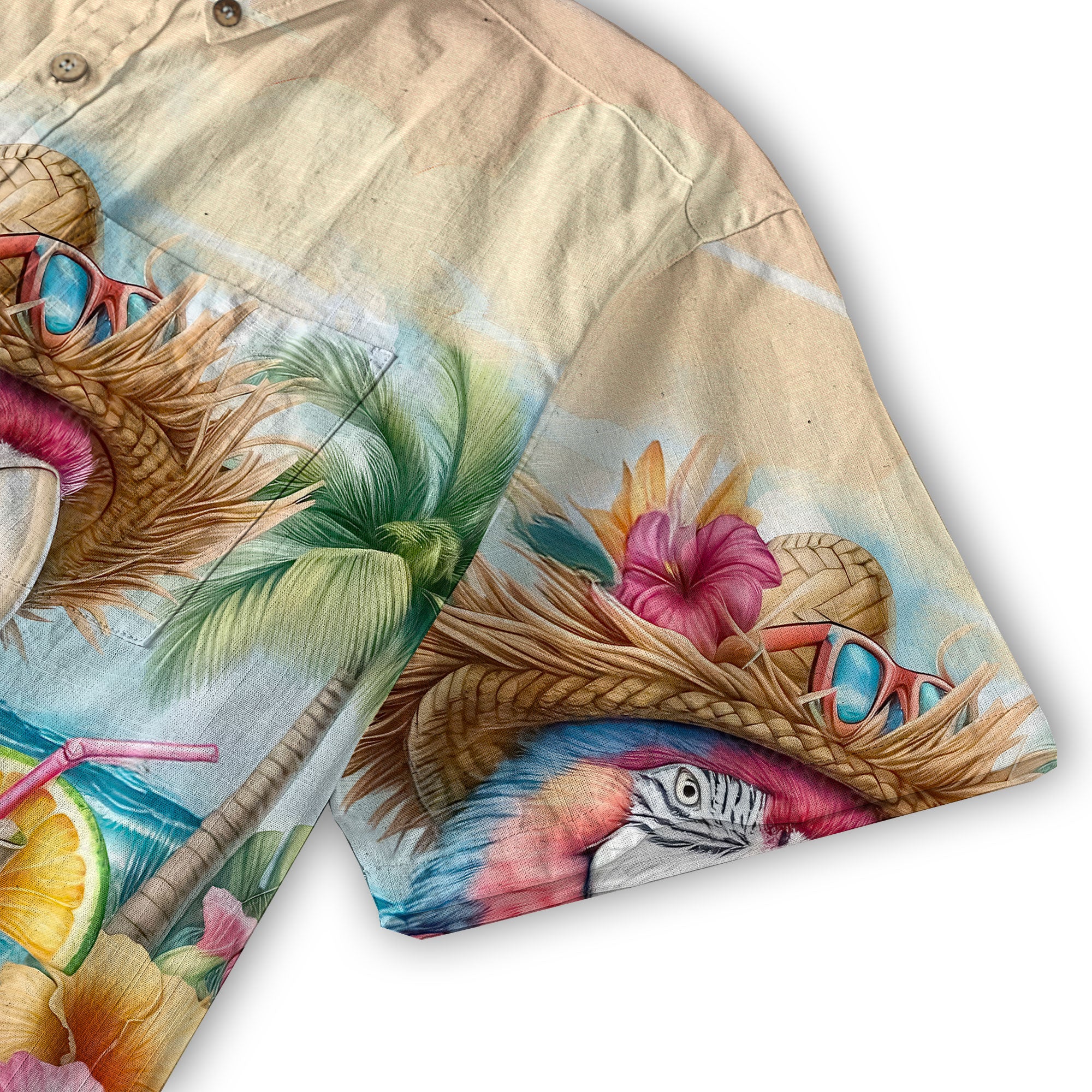 No Shoes No Shirt No Problem Funny Parrot Aloha Hawaiian Shirt, Tropical Aloha Hawaiian Shirt - The Palmix