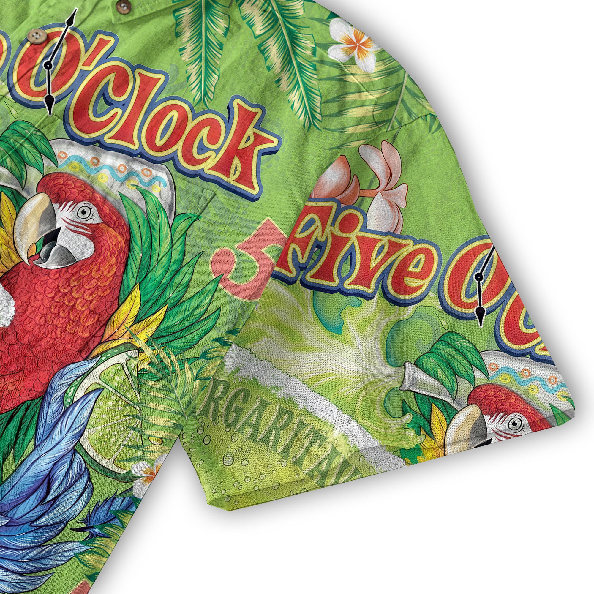 Funny Parrot Summer Party Hawaiian Shirt, I'm Not Waiting Til 5 O'clock Beach Vacation Hawaii Shirt, Cocktail Tropical Hawaiian Shirt - The Palmix